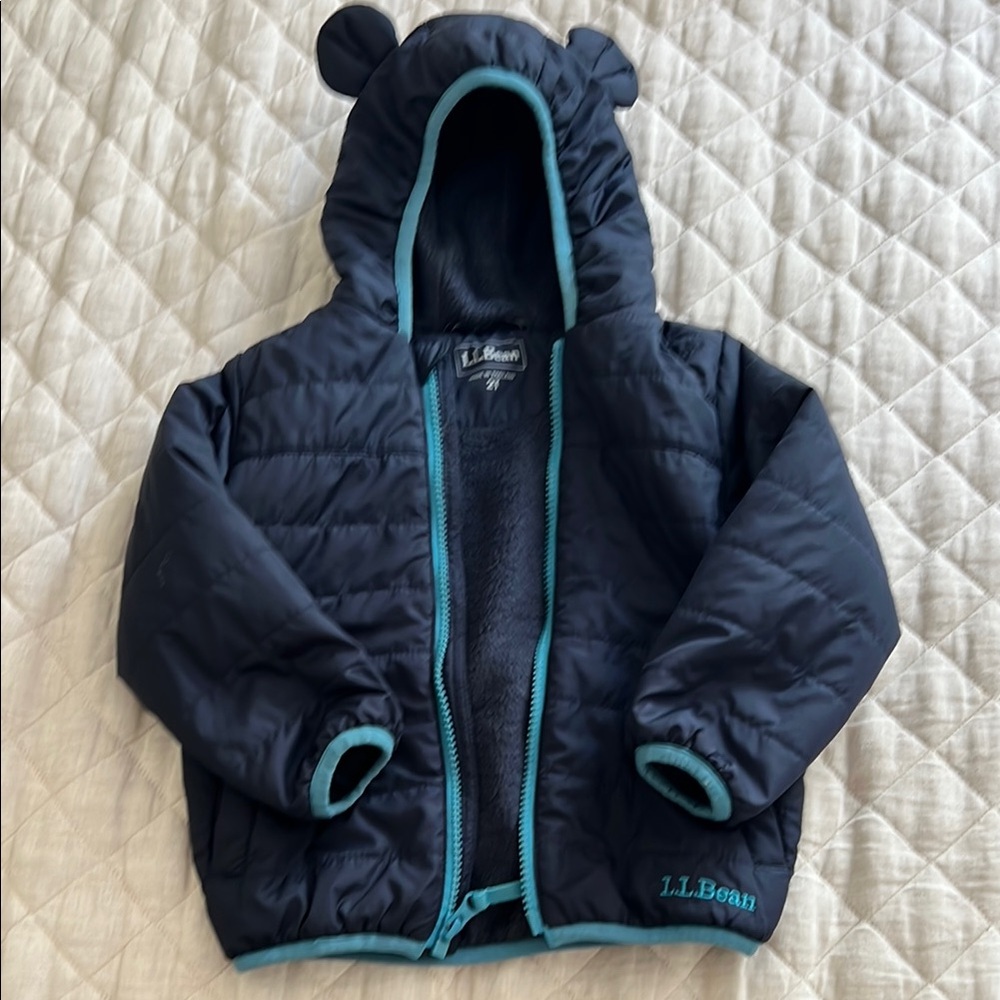 L.L. Bean Navy Jacket with Bear Ears